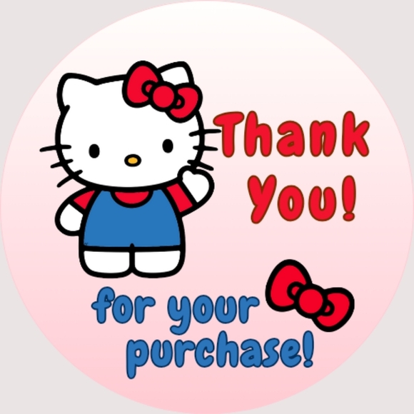 Hello Kitty Other - ♥️ 5x25 / 60 Thank You Stickers Hello Kitty